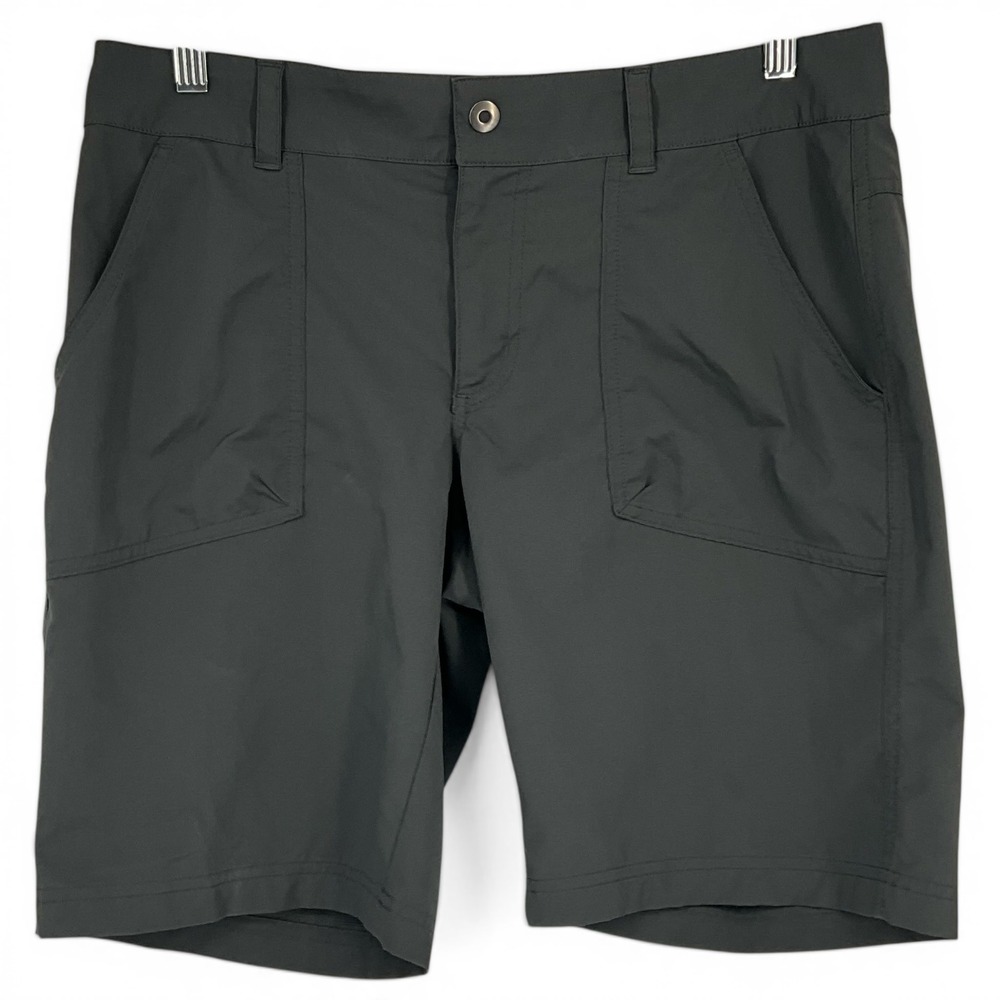 Columbia Omni-Shield Shorts Womens 10 Dark Gray Hiking Outdoor Resortwear Casual
